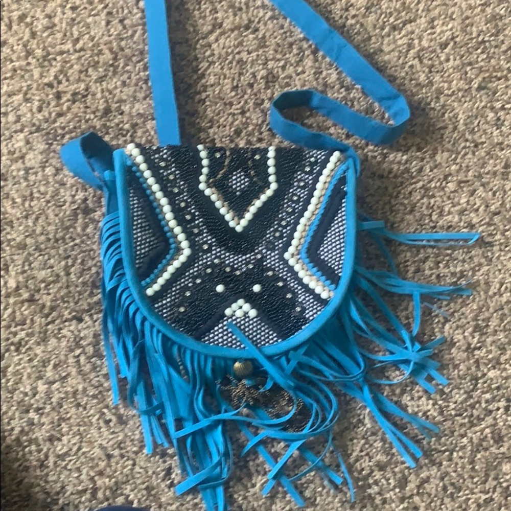 Fringe purse.